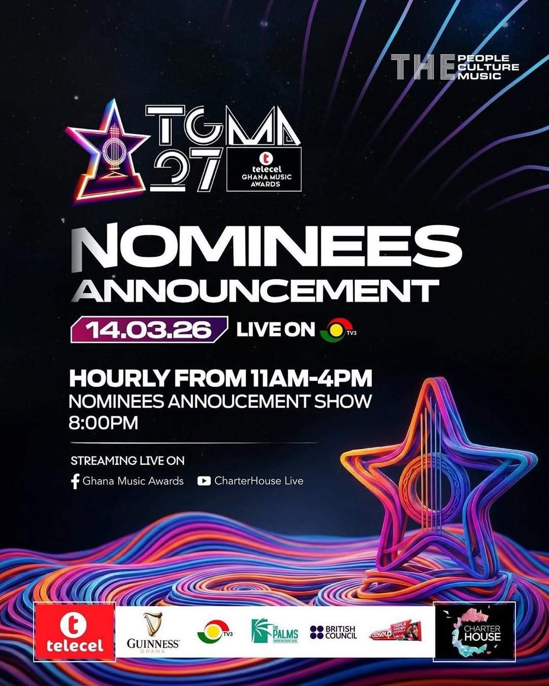 TGMA 27 Nominees to Be Announced on March 14