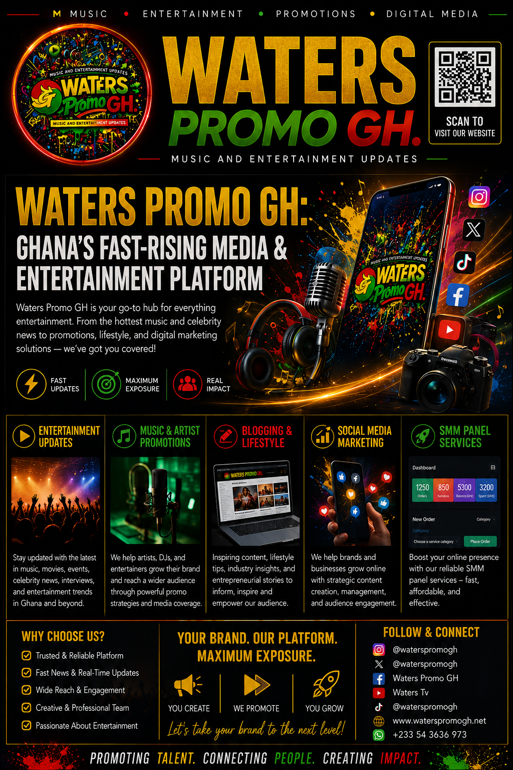 WATERS PROMO GH: GHANA'S FAST-RISING MEDIA & ENTERTAINMENT PLATFORM