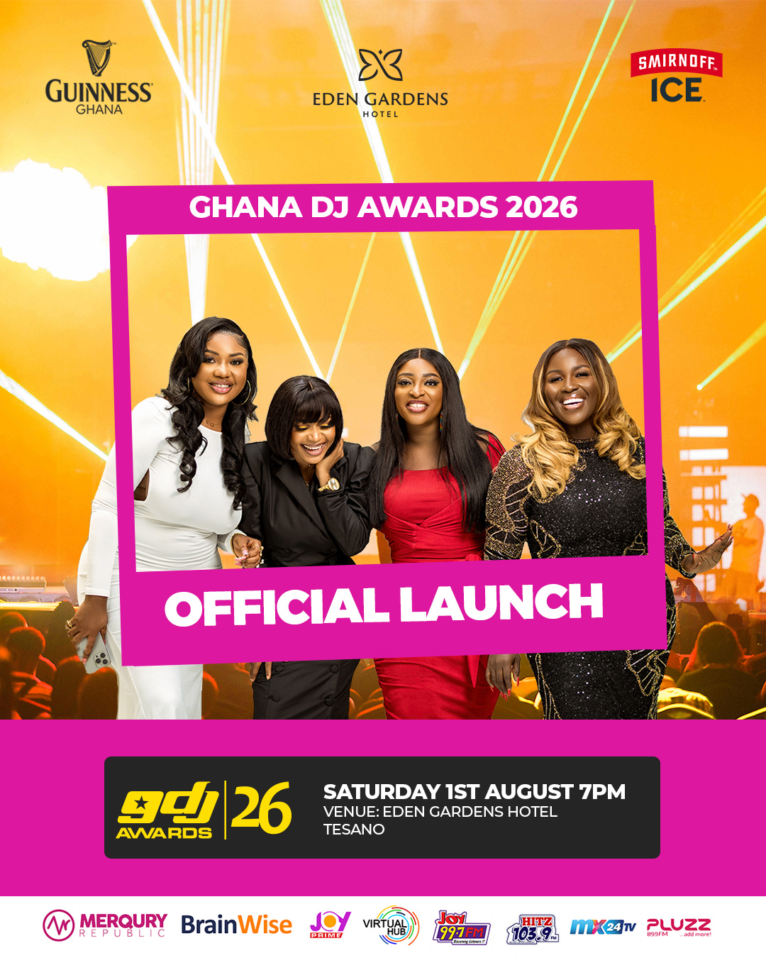 2026 GUINNESS GHANA DJ AWARDS SET TO OFFICIALLY LAUNCH ON AUGUST 1 AT EDEN GARDENS HOTEL